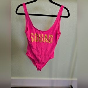 City Streets Pink and Yellow One Piece Swimsuit